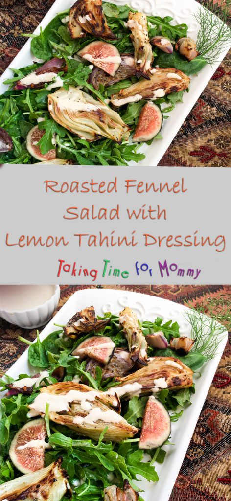 Roasted Fennel Salad with Lemon Tahini Dressing