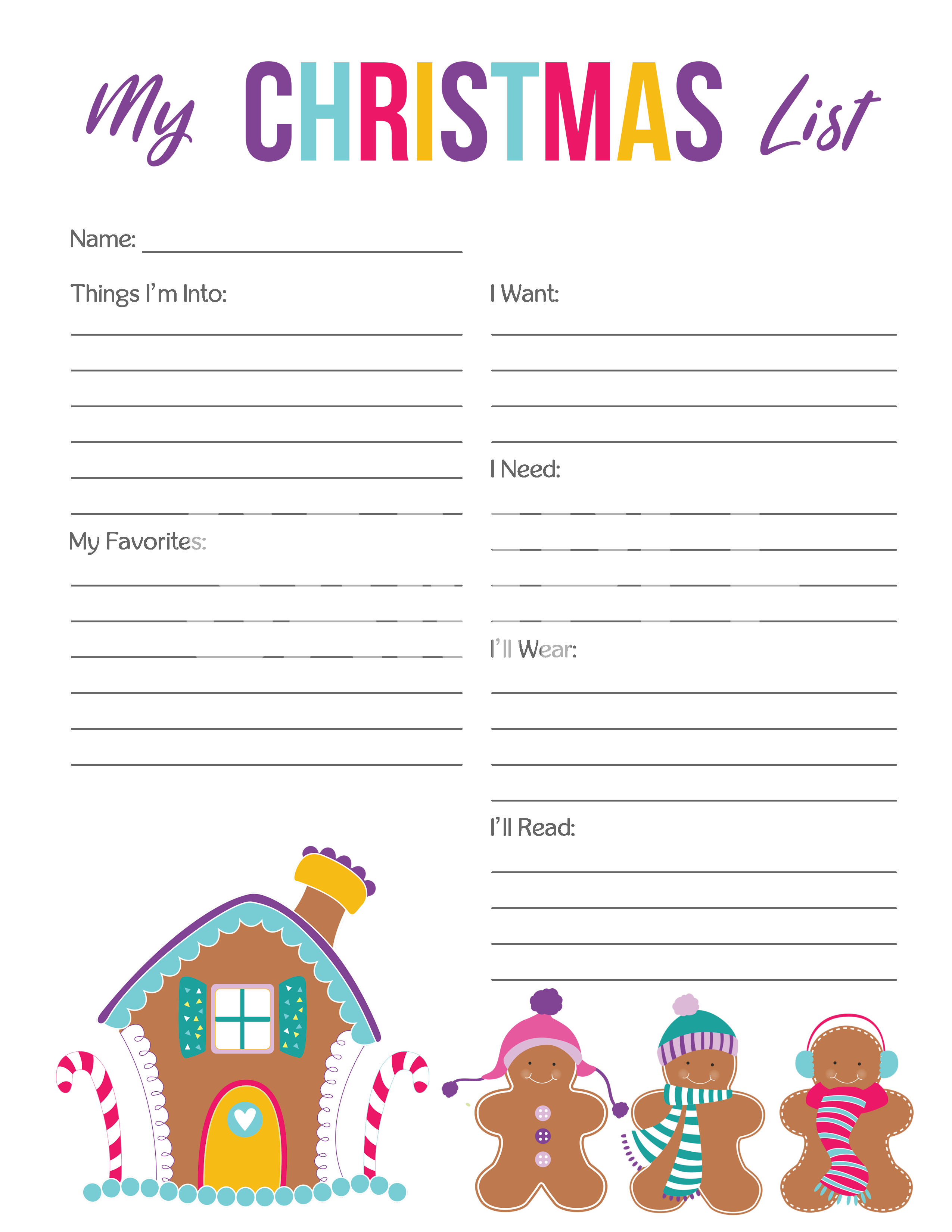 Free Printable Christmas List Paper Get What You Need For Free
