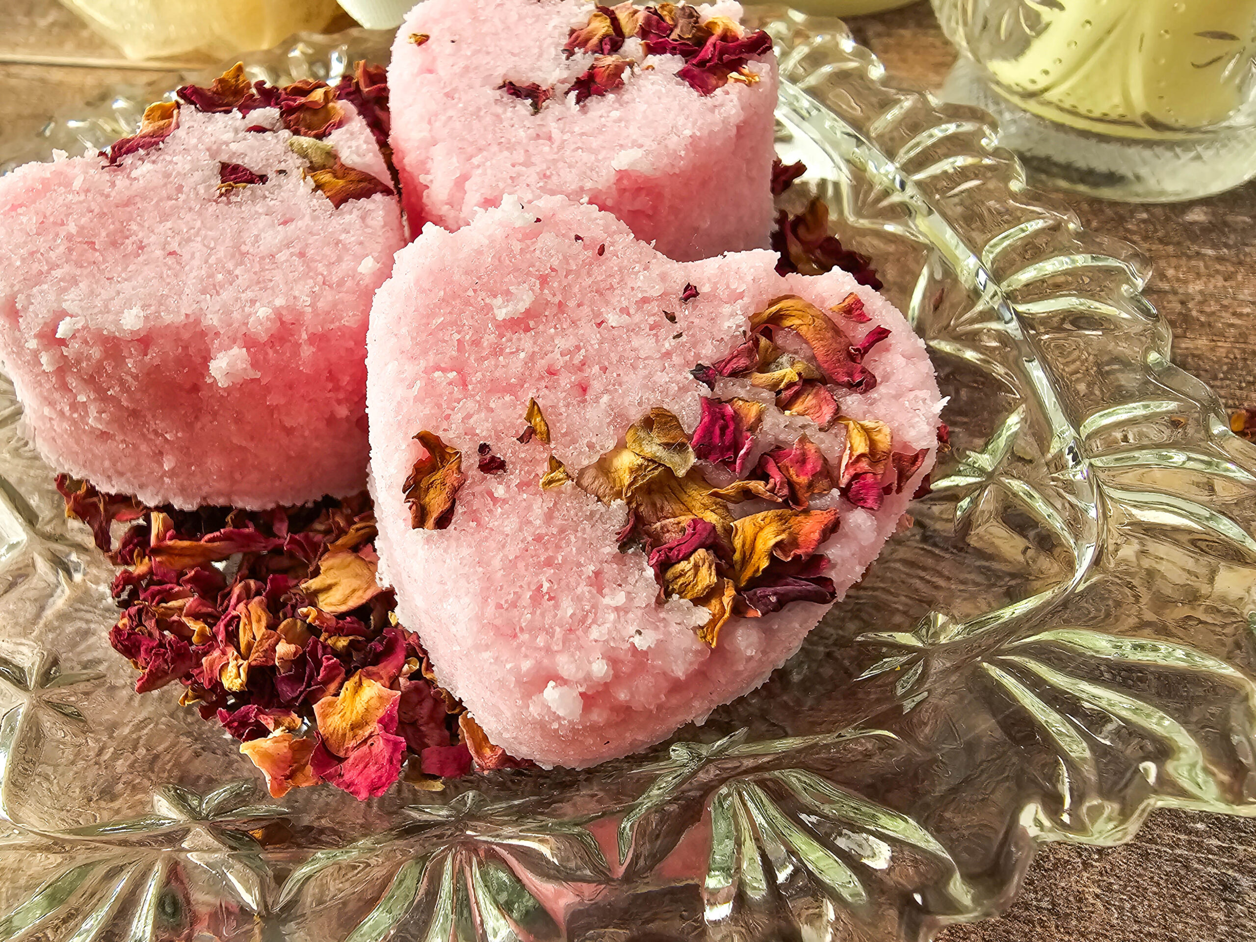 Valentine’s Day DIY Essential Oil Shower Bombs