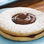 Chocolate-Topped Linzer Cookies