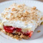 Strawberry-Banana Cream Pie Bars #Recipe