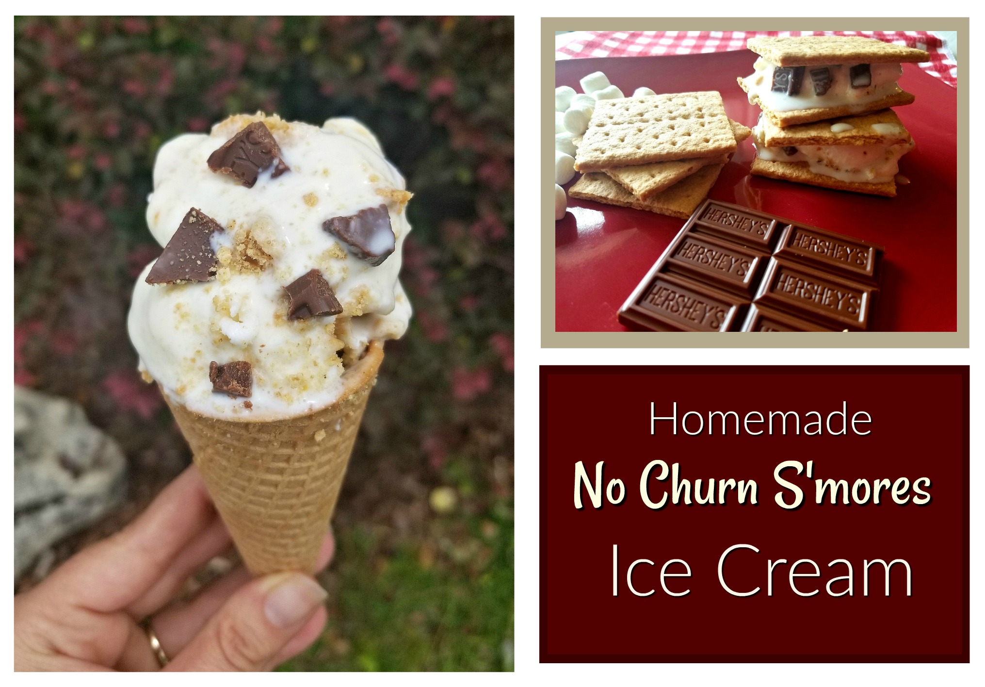Homemade S’Mores No Churn Ice Cream