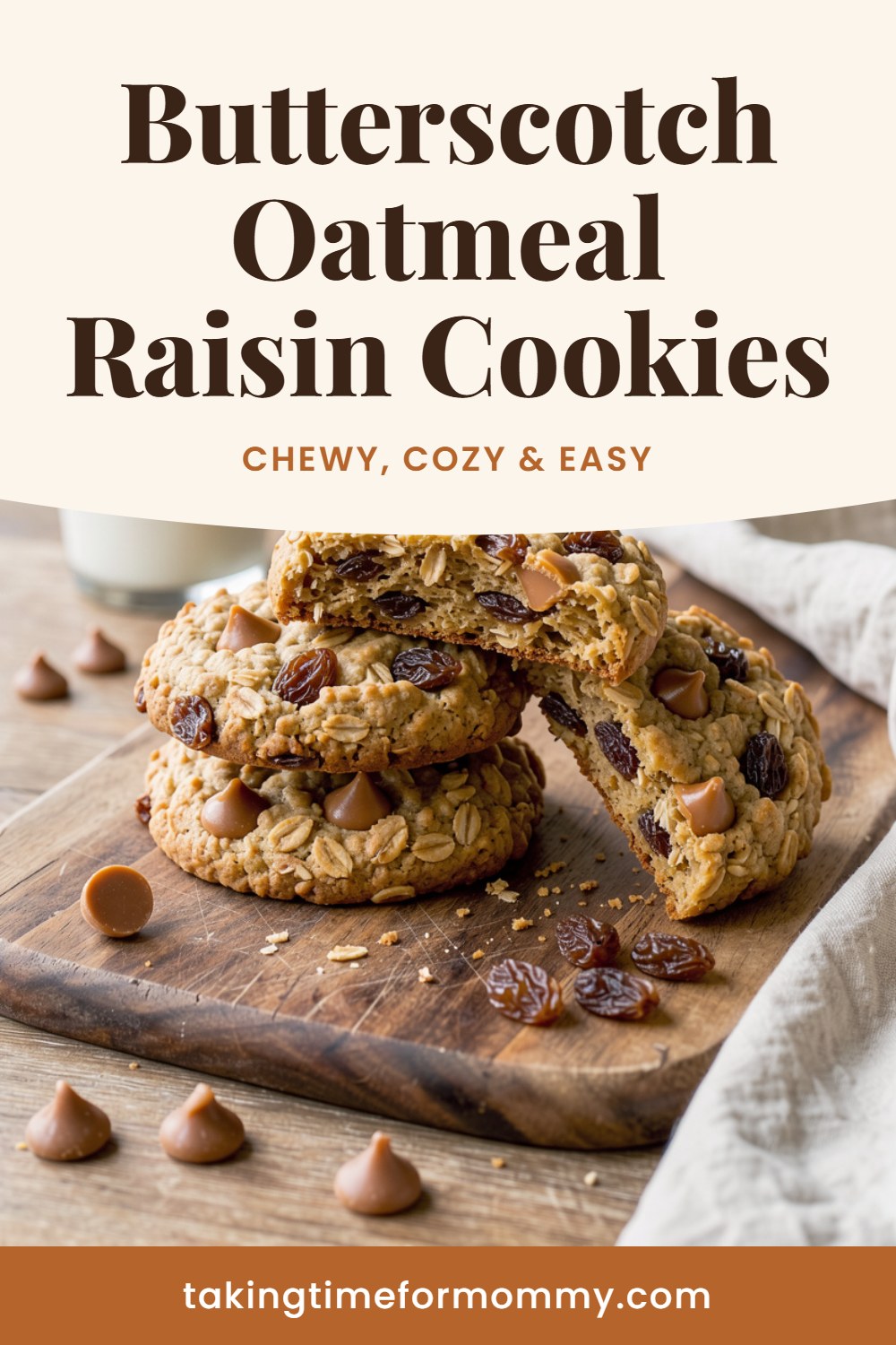 Soft Butterscotch Oatmeal Raisin Cookies