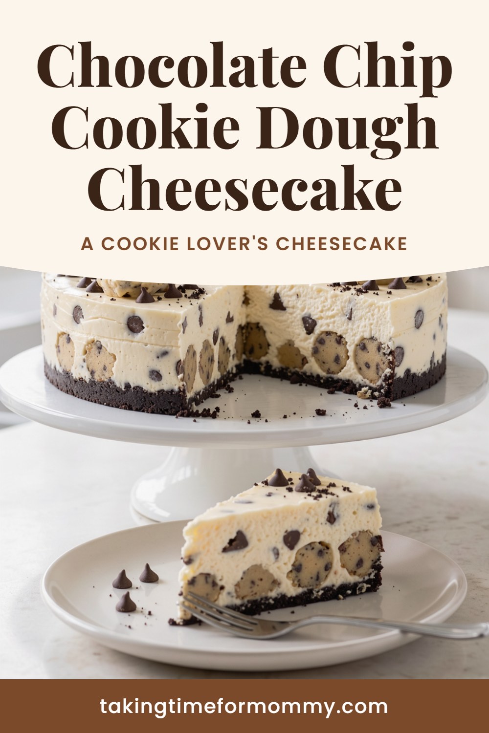 Chocolate Chip Cookie Dough Cheesecake