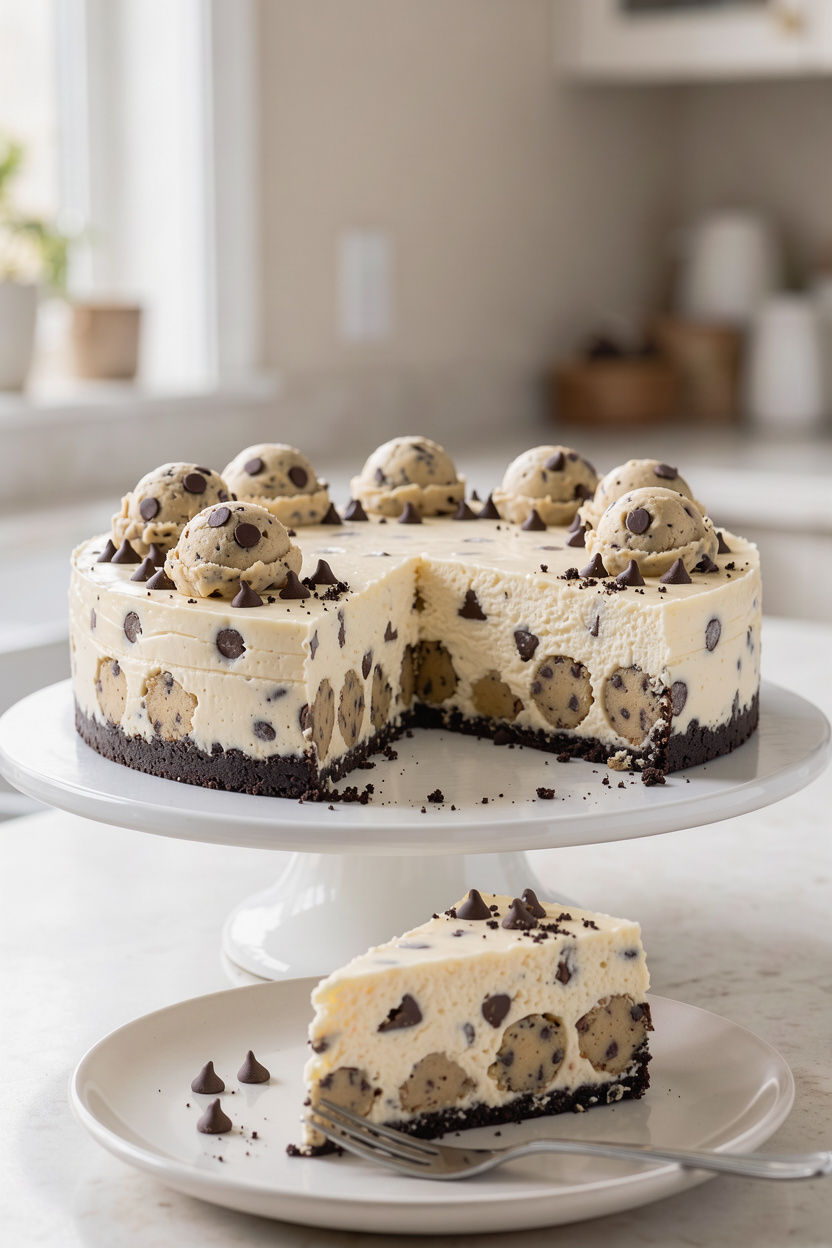 Chocolate Chip Cookie Dough Cheesecake