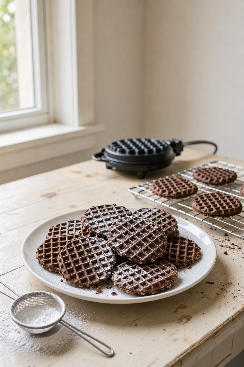 Chocolate Waffle Iron Cookies