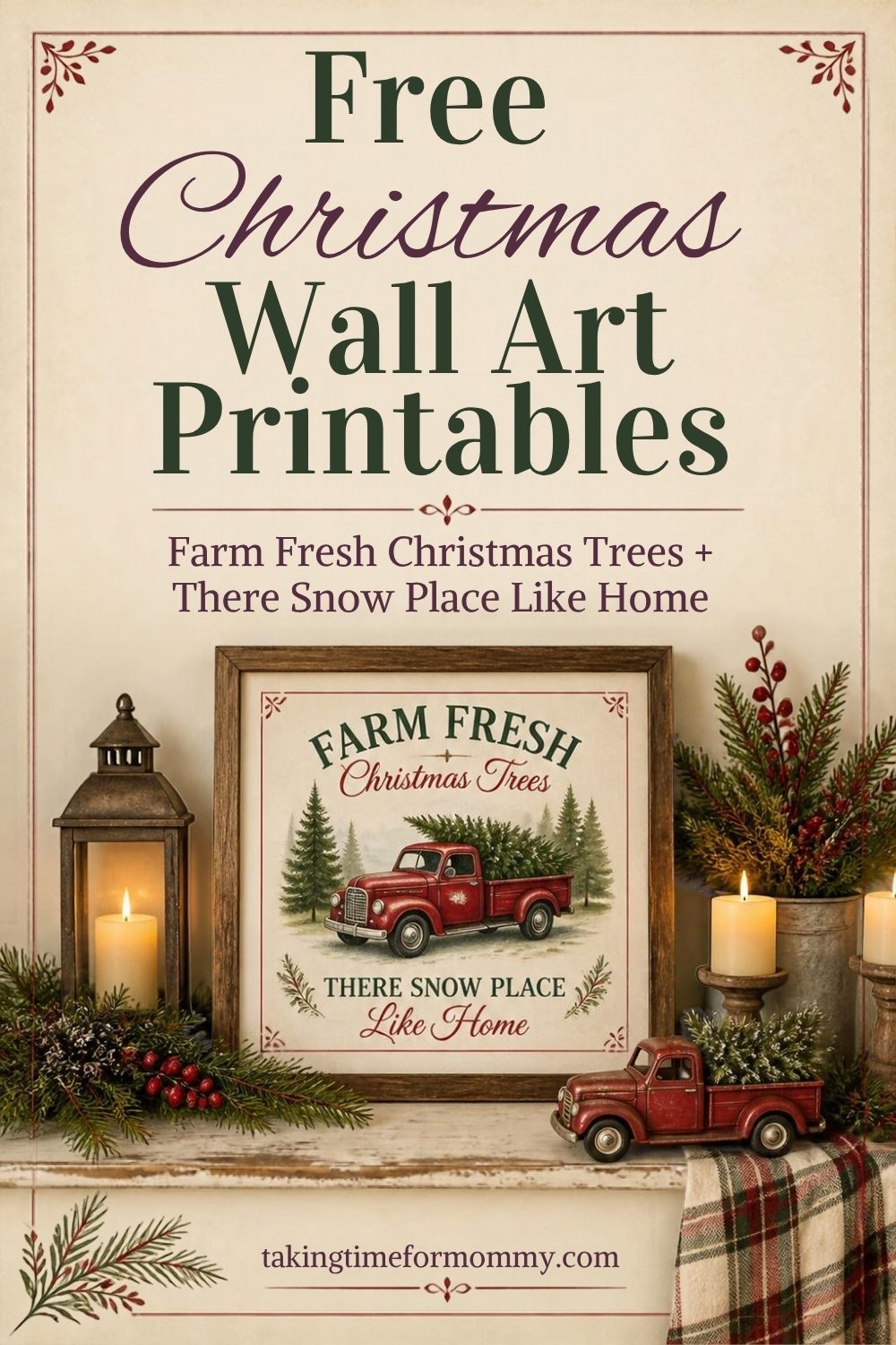 Free Christmas Wall Art Printables: Farm Fresh Christmas Trees & More
