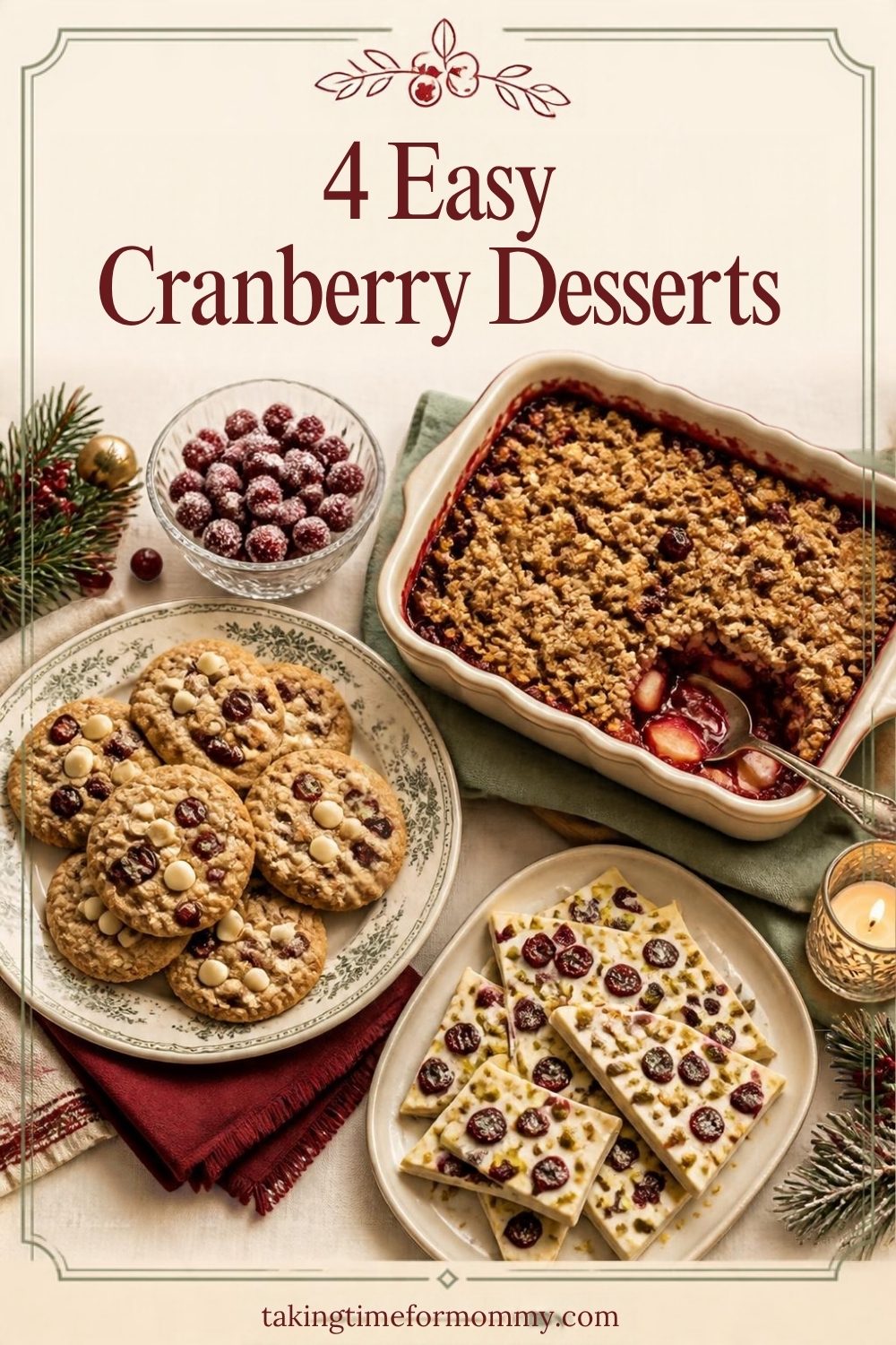 Easy Cranberry Desserts for Fall and Winter (4 Recipes)