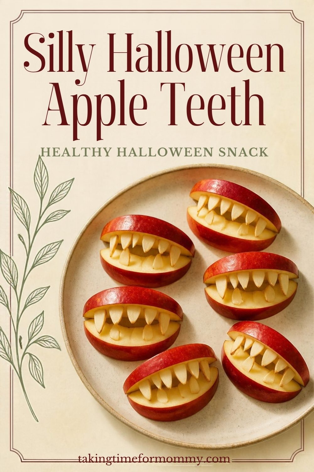 Halloween Apple Teeth (Healthy Halloween Snack)
