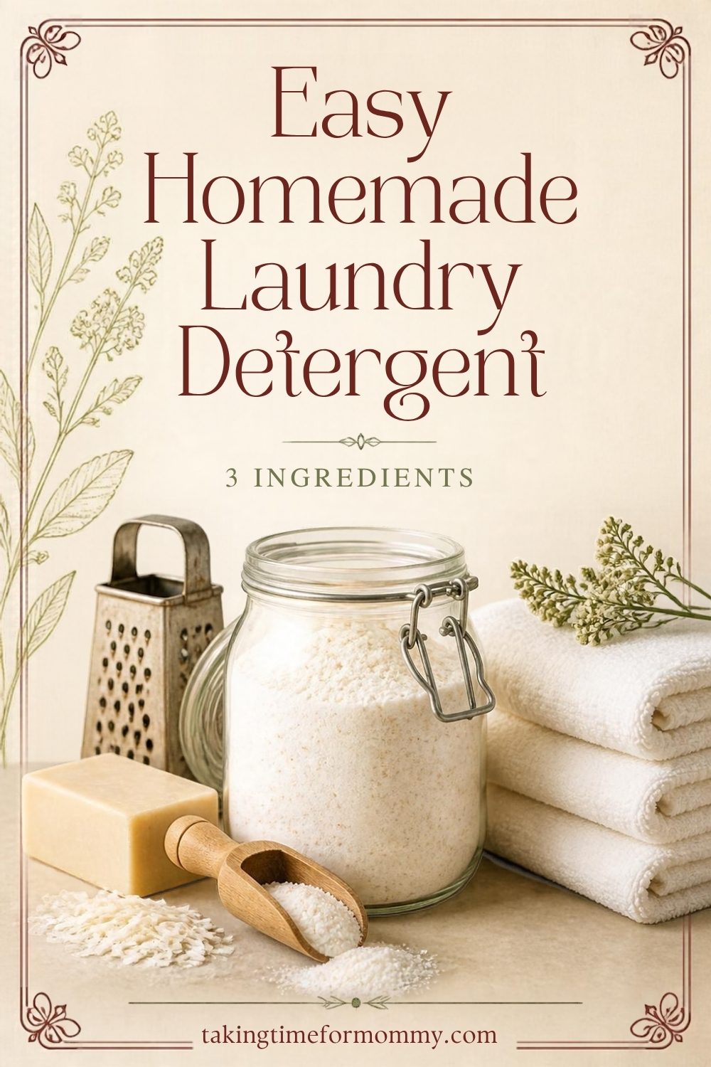 Homemade Laundry Detergent (Powder Recipe, HE-Safe)