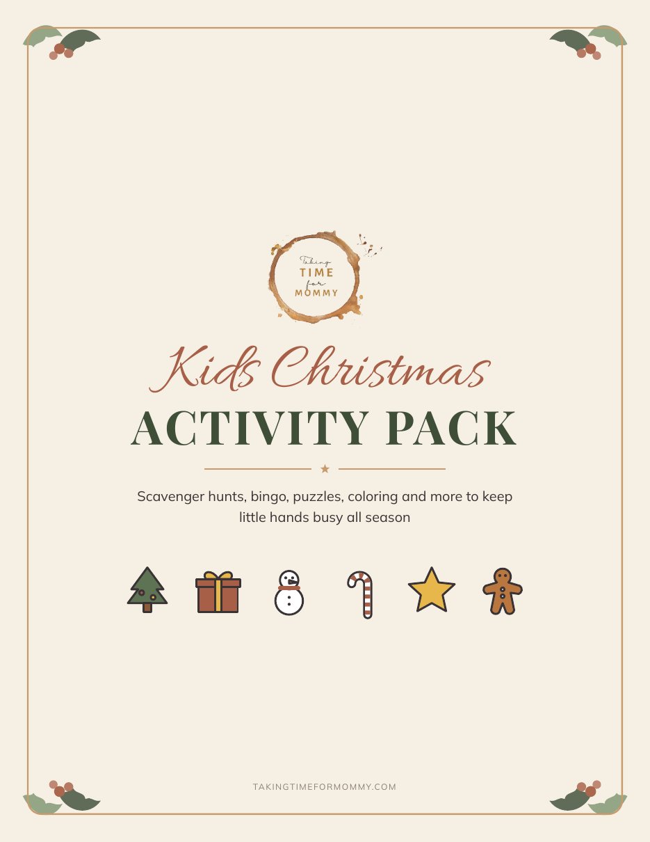 Kids Christmas Activity Pack printable cover