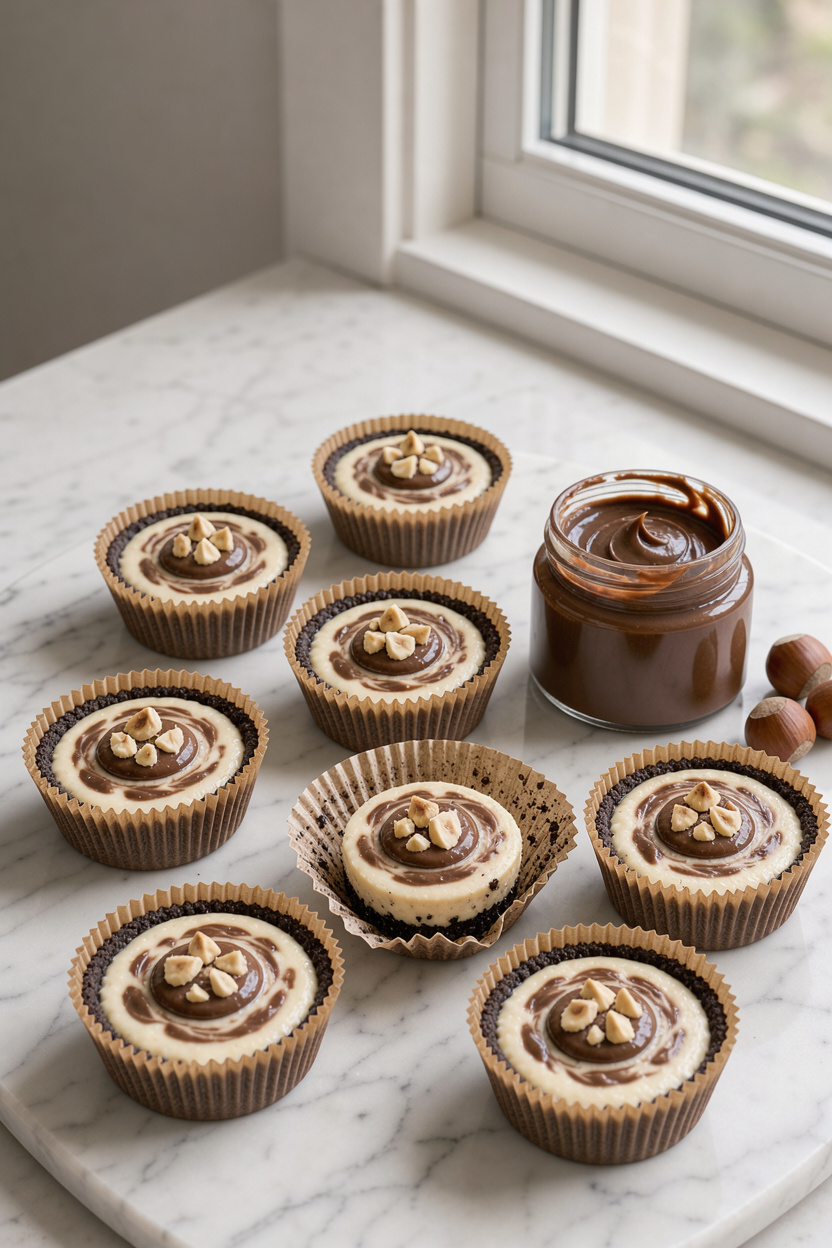 Mini Nutella Cheesecake Cups