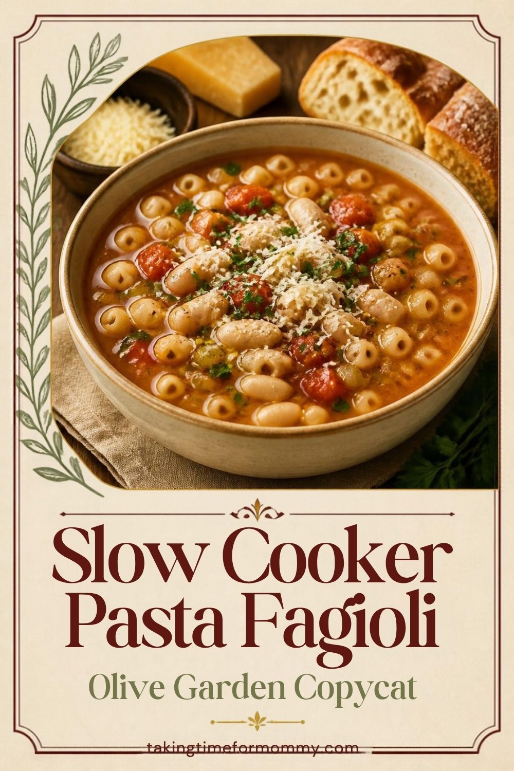 Copycat Olive Garden Pasta Fagioli (Slow Cooker)