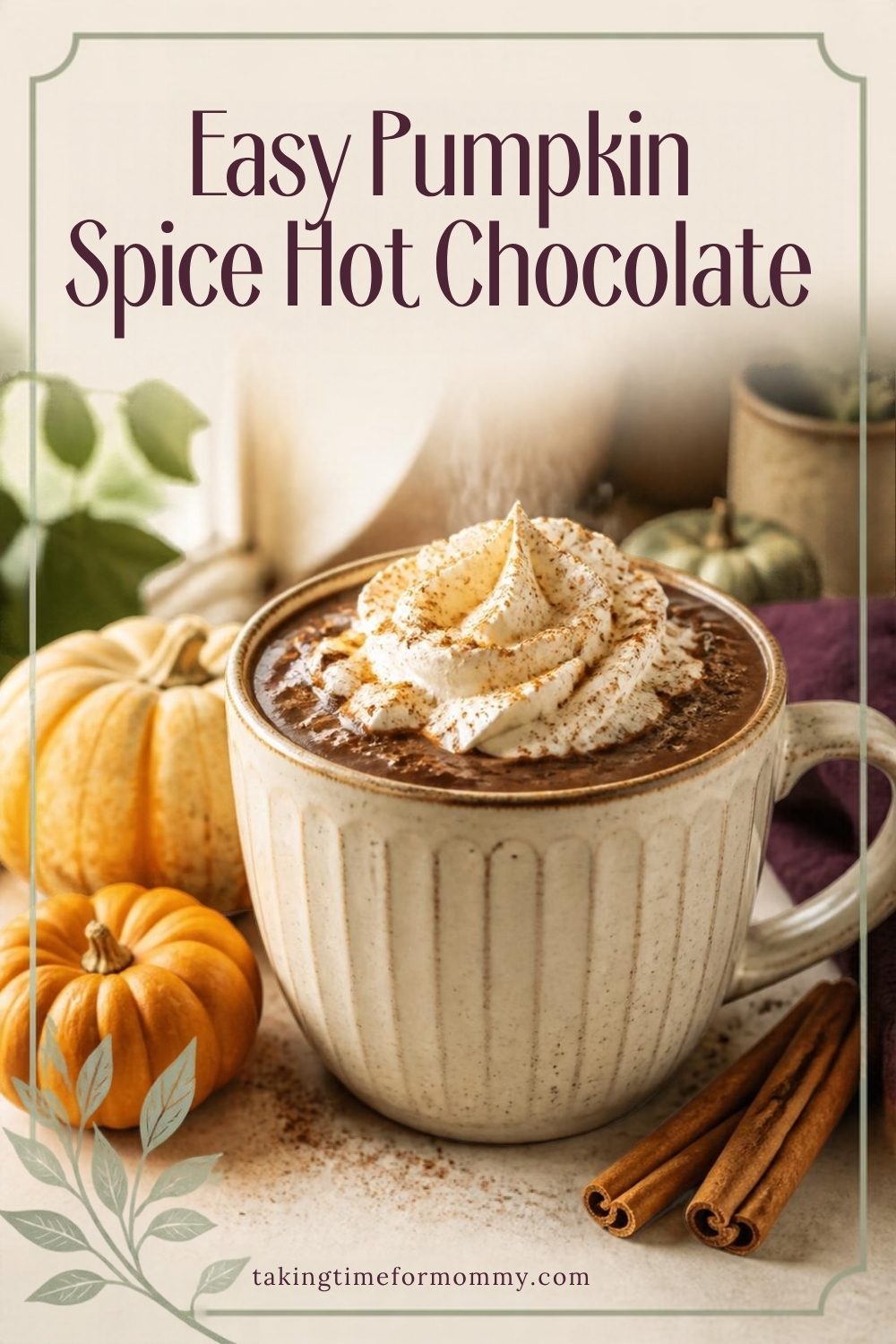 Easy Pumpkin Spice Hot Chocolate