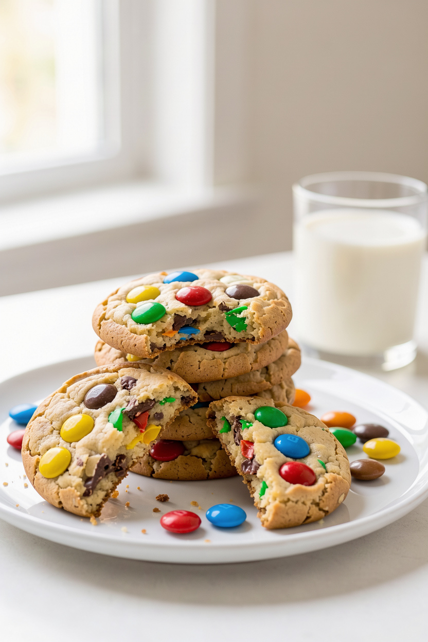 Soft and Chewy M&M Cookies